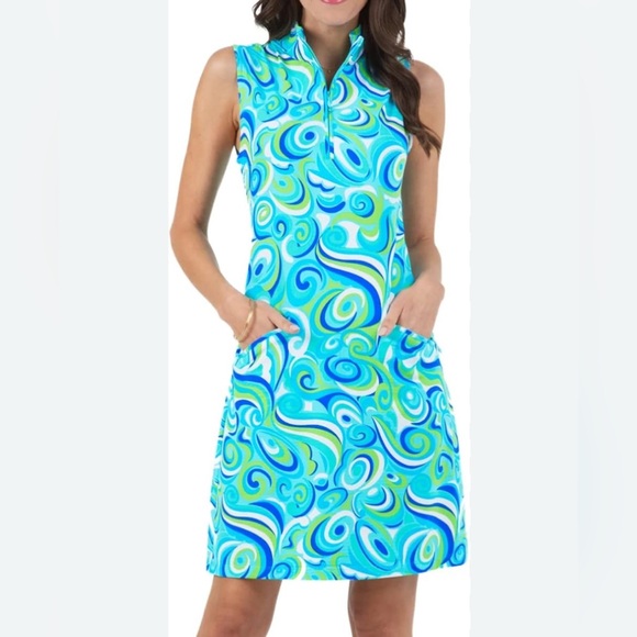 IBKUL Turquoise Emma Sleeveless Dress S - Picture 1 of 5